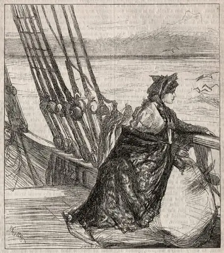 The Major's Daughter: Clara Vinrace's Farewell to her Father, by James McNeill Whistler