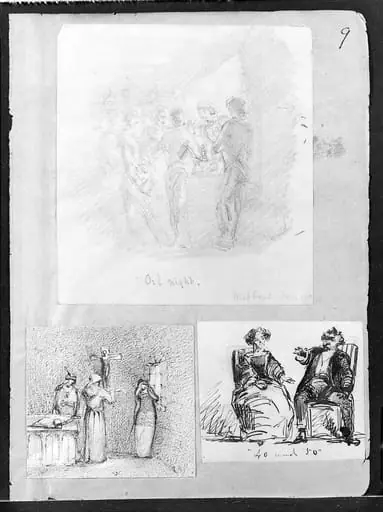 The Margrave, the Prince[ss] and the Hermit (from Sketchbook), by James McNeill Whistler