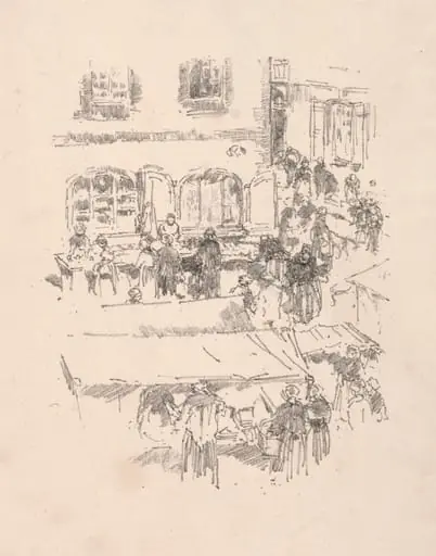The Market Place, Vitre, by James McNeill Whistler