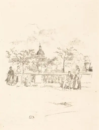 The Pantheon, from the Terrace of the Luxembourg Gardens, by James McNeill Whistler