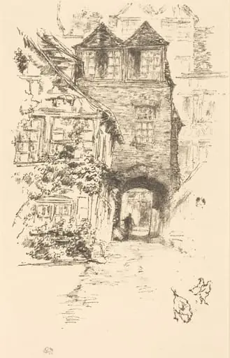 The Priest's House, Rouen, by James McNeill Whistler