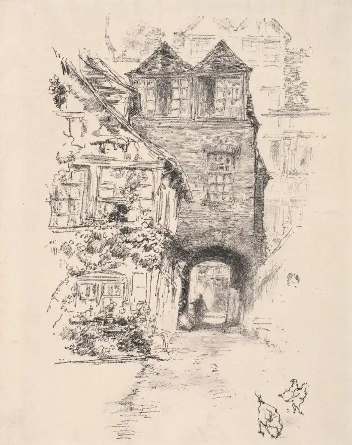 The Priest's House, Rouen, by James McNeill Whistler, 1894