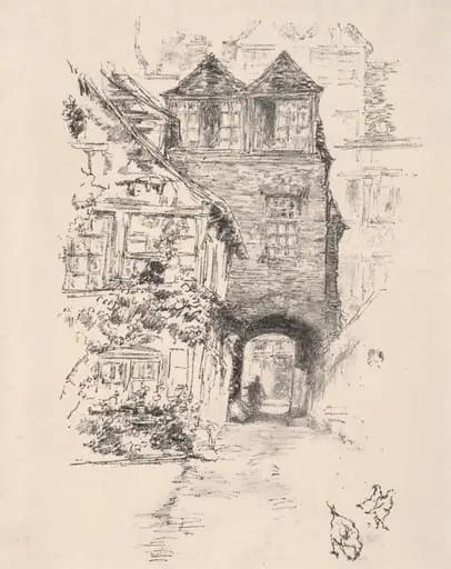 The Priest's House, Rouen, by James McNeill Whistler