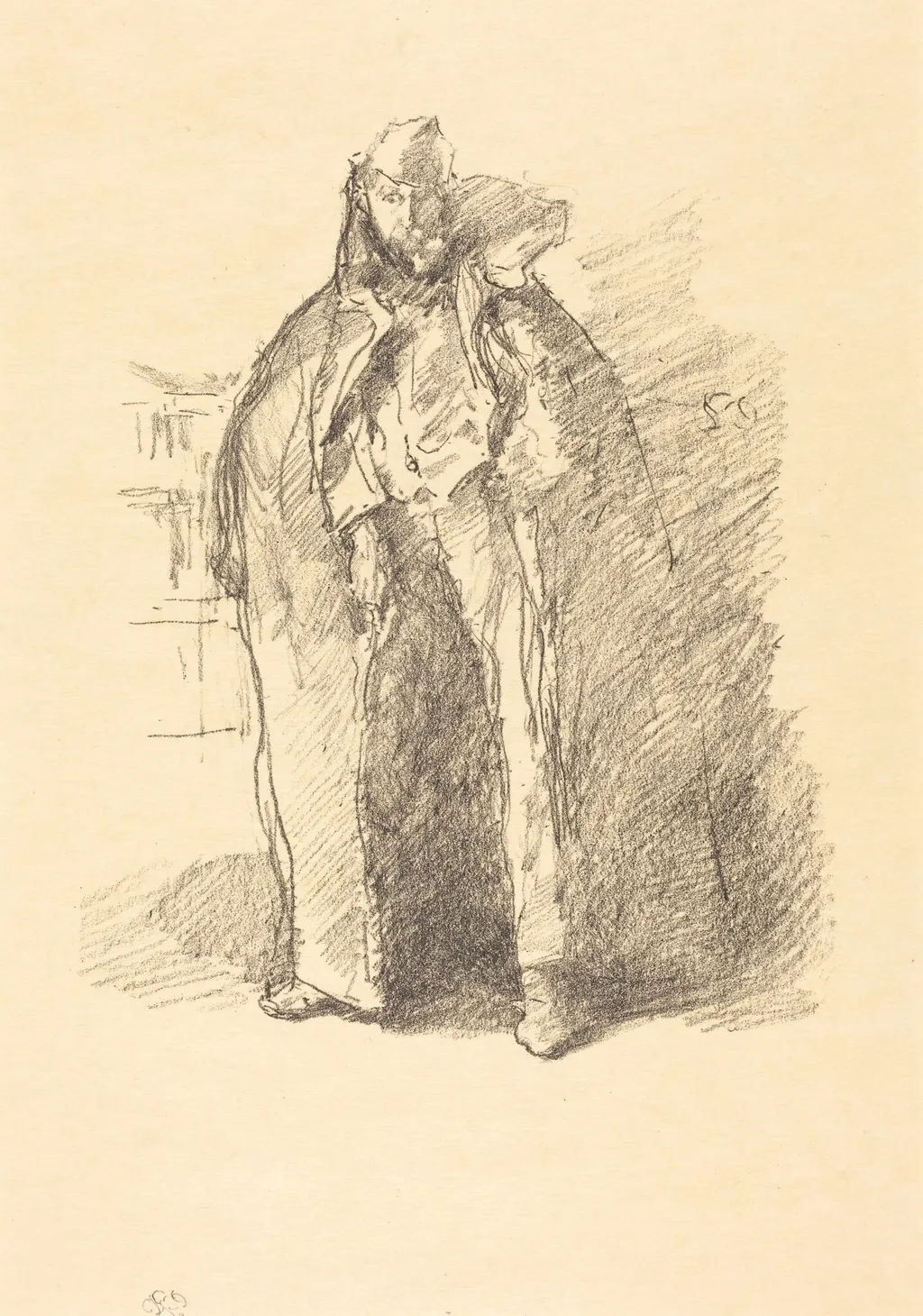 The Russian Schube, by James McNeill Whistler, ink, 1896