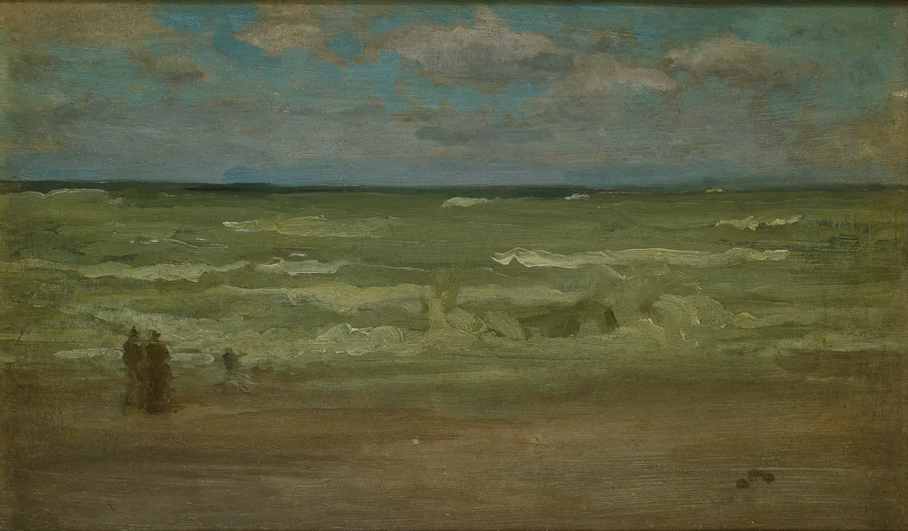 The Shore, Pourville, by James McNeill Whistler, oil, 1900