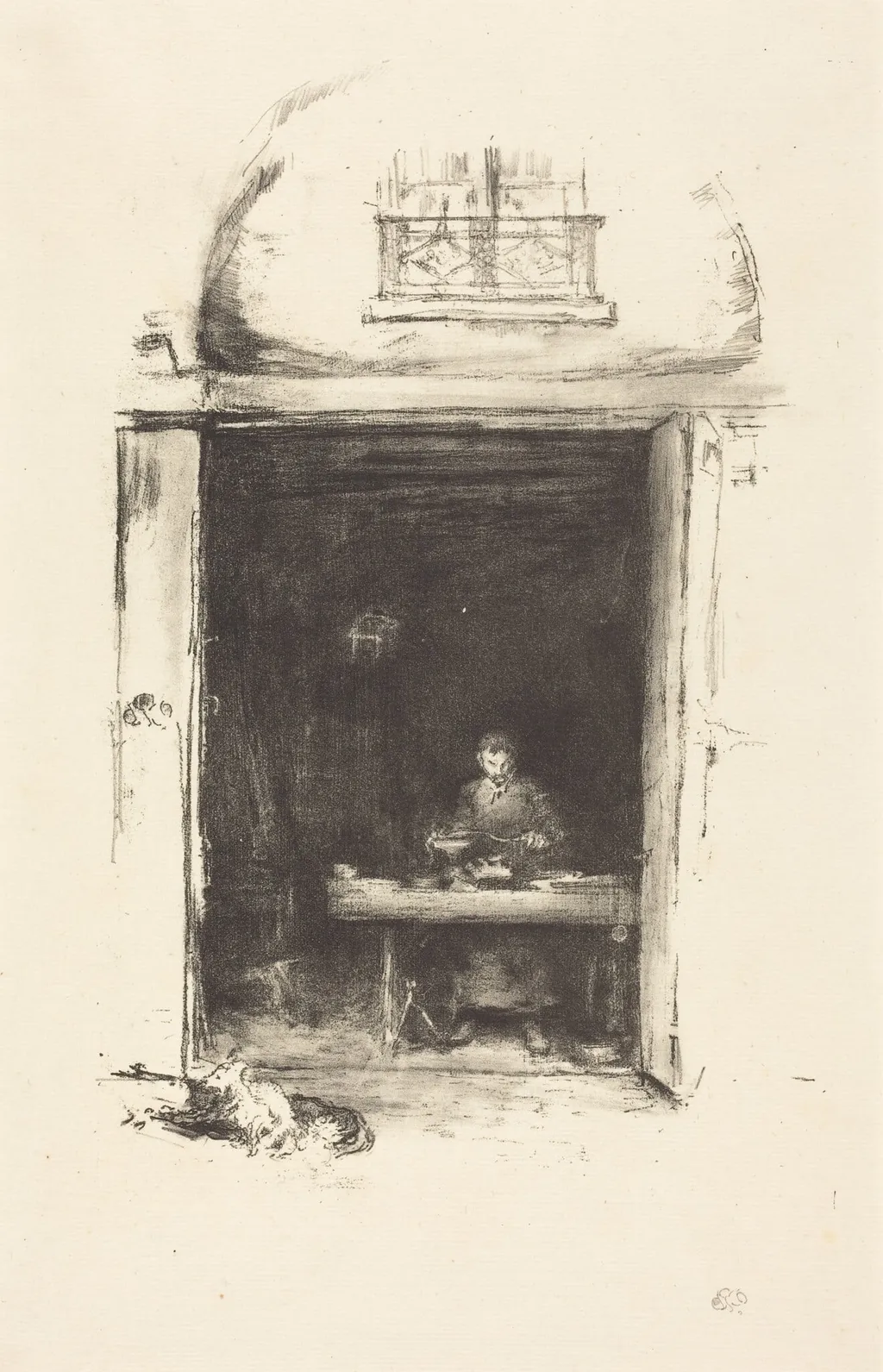 The Smith, Passage du Dragon, by James McNeill Whistler, ink, 1894