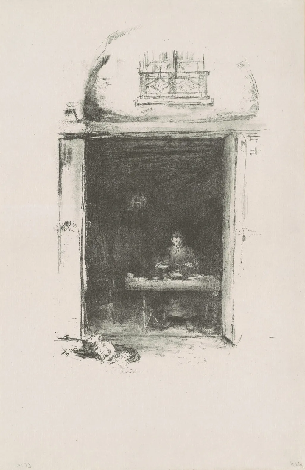 The Smith, Passage du Dragon, by James McNeill Whistler, ink, 1894
