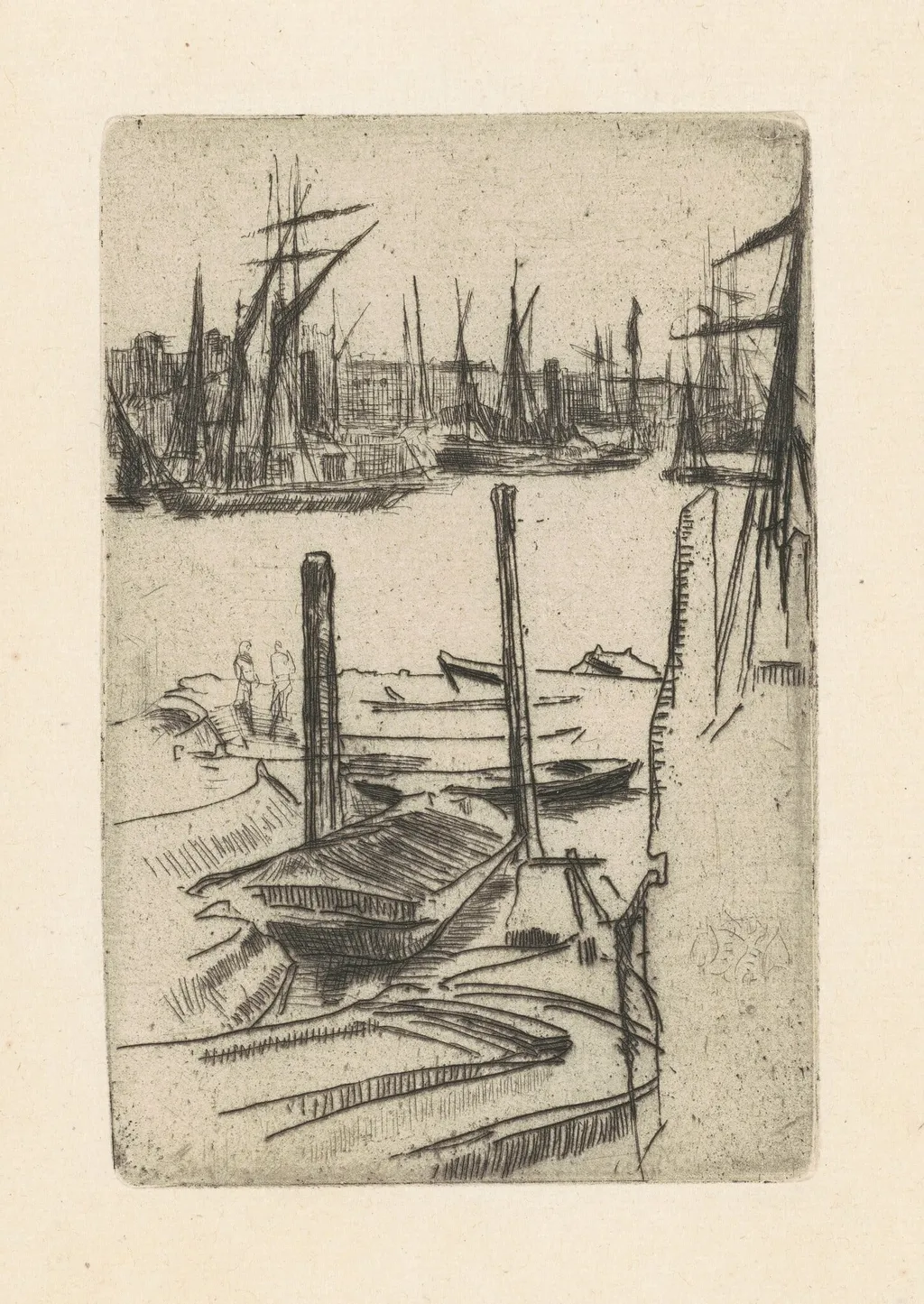 The Tiny Pool, by James McNeill Whistler, ink, 1877