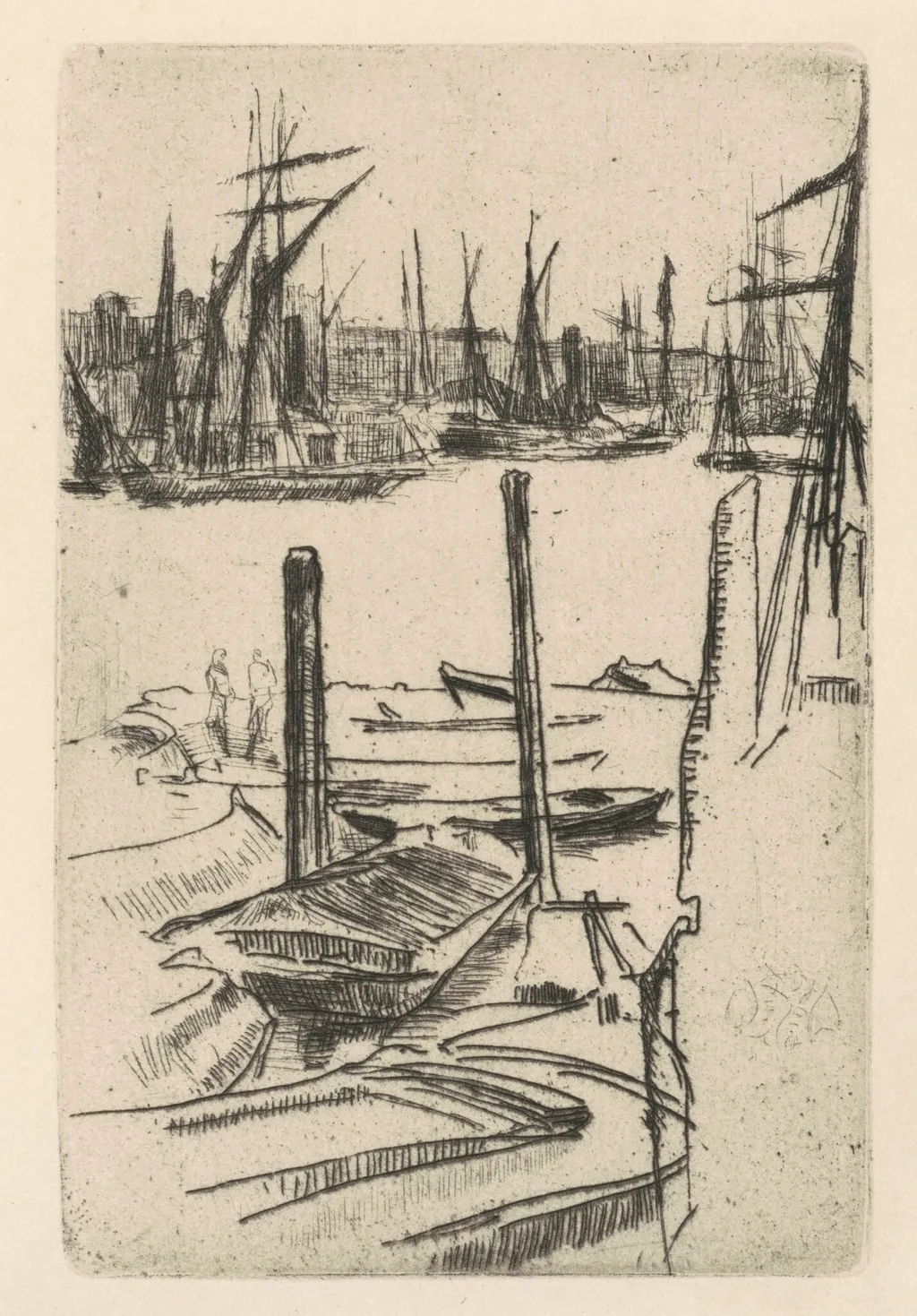 The Tiny Pool, by James McNeill Whistler, ink, 1877
