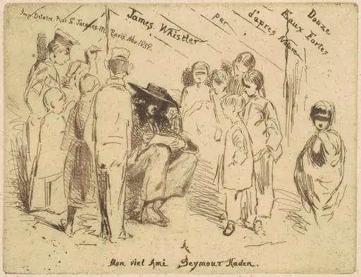 The Title Page for "Douze Eaux Fortes d'après Nature", by James McNeill Whistler