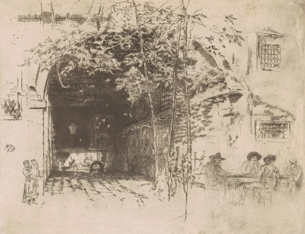 The Traghetto, No. 2, by James McNeill Whistler, ink, 1880