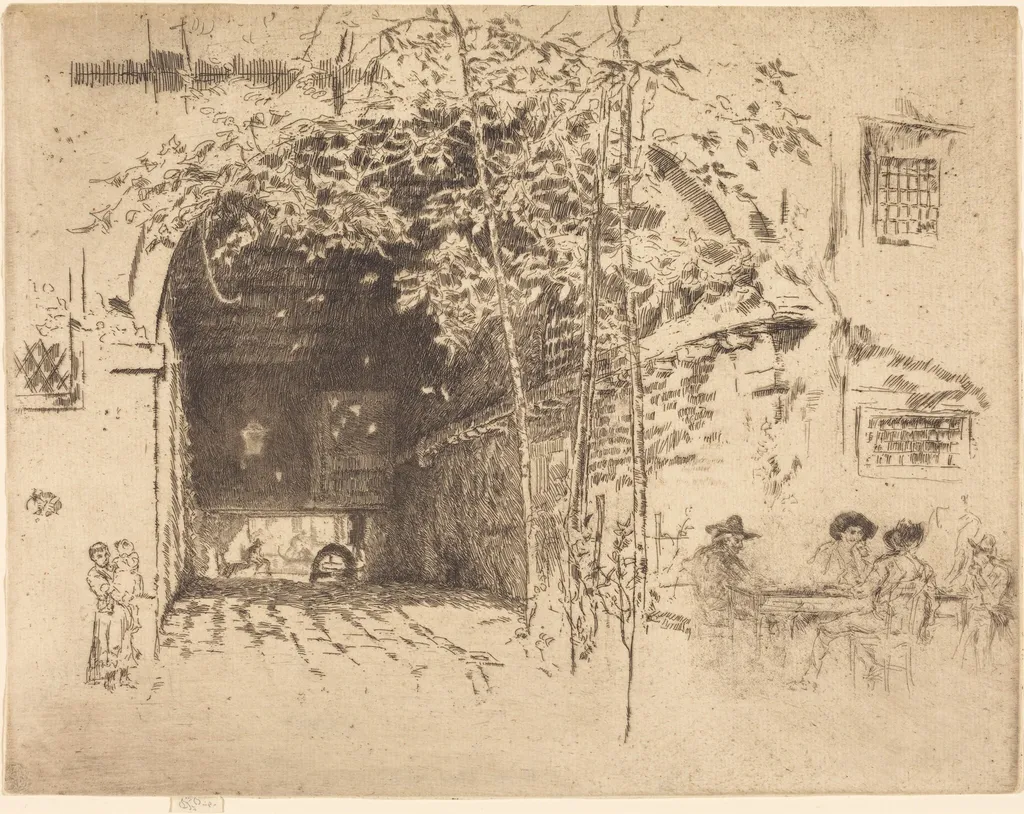 The Traghetto, No.II, by James McNeill Whistler, ink, 1880