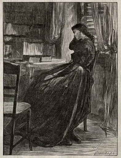 The Trial Sermon, Joanna Douglas at Her Desk, by James McNeill Whistler