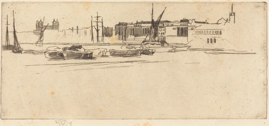 The White Tower, by James McNeill Whistler, ink, 1875