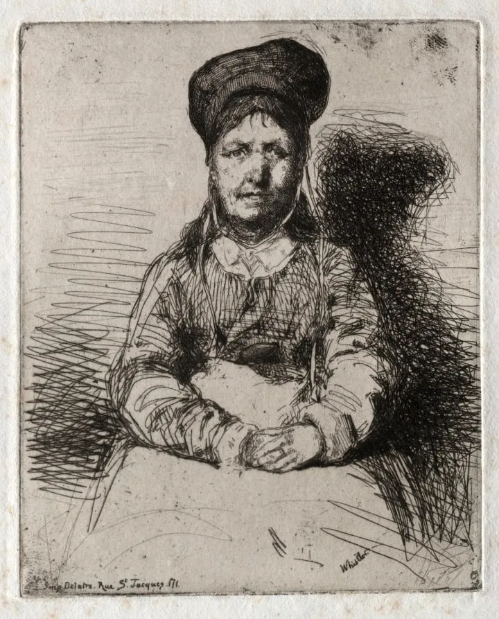 Twelve Etchings from Nature: La Rétameuse, by James McNeill Whistler, 1858