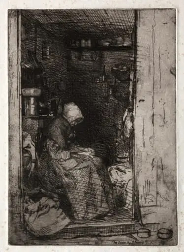 Twelve Etchings from Nature: La Veille aux Loques, by James McNeill Whistler