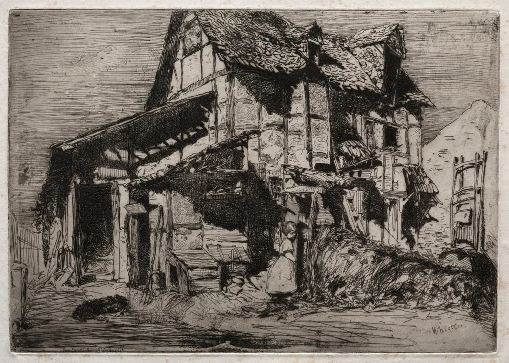 Twelve Etchings from Nature: The Unsafe Tenement, by James McNeill Whistler, 1858