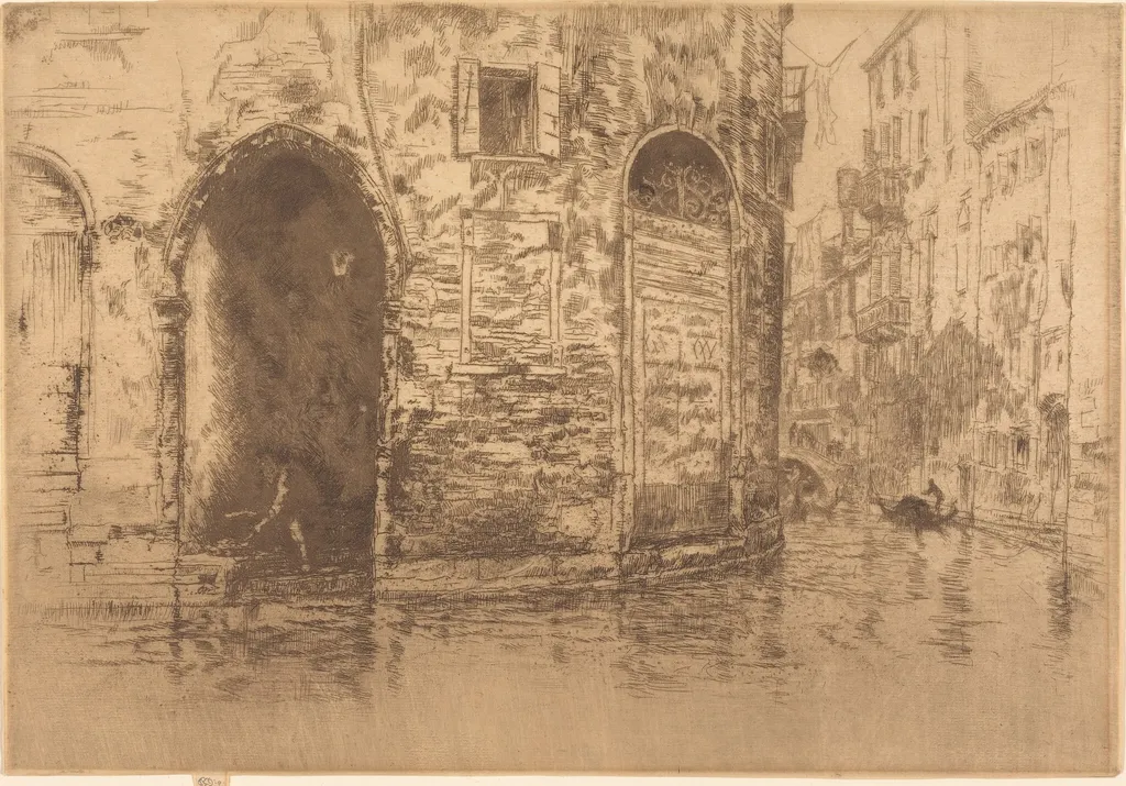 Two Doorways, by James McNeill Whistler, ink, 1880