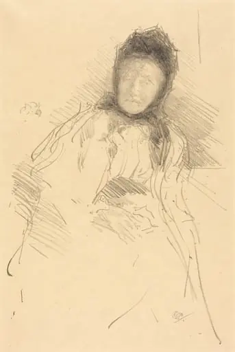 Unfinished Sketch of Lady Haden, by James McNeill Whistler