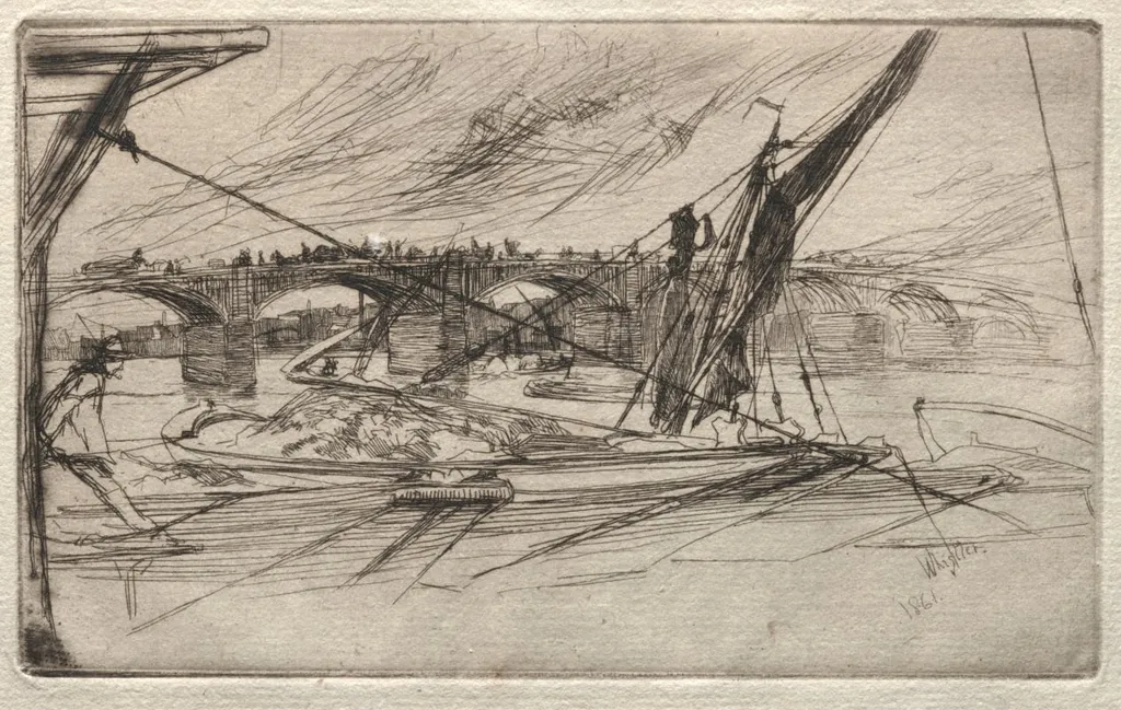 Vauxhall Bridge, by James McNeill Whistler, 1861