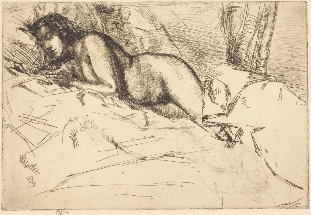 Venus, by James McNeill Whistler, ink, 1859