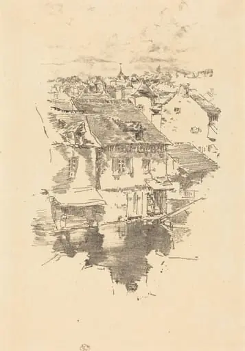Vitré: The Canal, by James McNeill Whistler