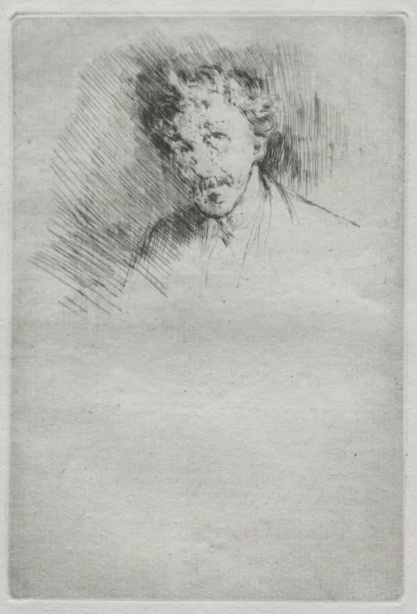Whistler with the White Lock, by James McNeill Whistler, 1878