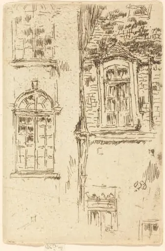 Windows Opposite Hotel, Bourges, by James McNeill Whistler