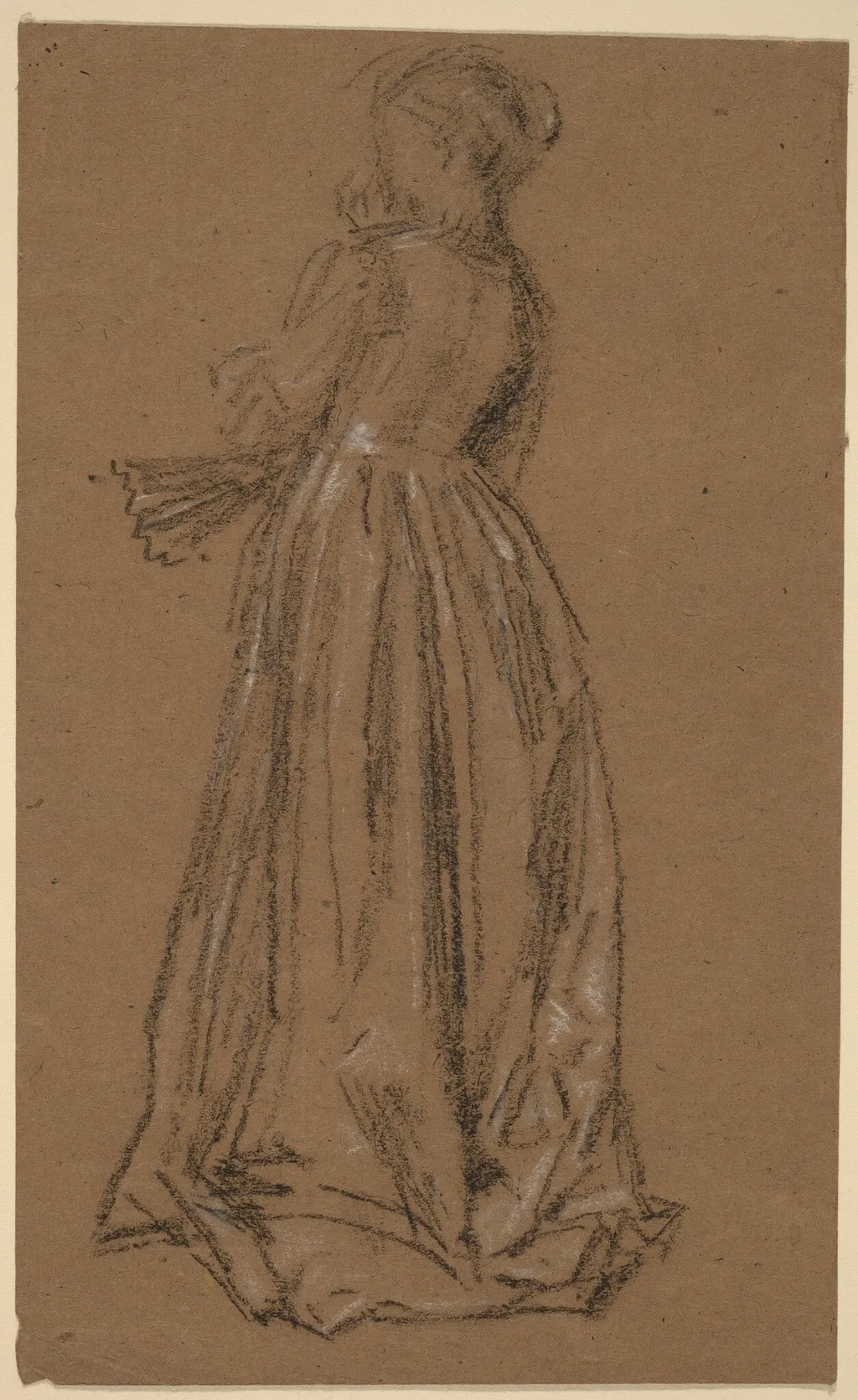 Woman with a Fan, by James McNeill Whistler, chalk, 1874