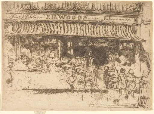 Woods's Fruit Shop, by James McNeill Whistler