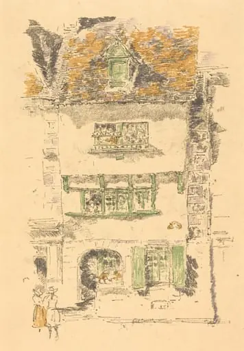 Yellow House, Lannion, by James McNeill Whistler