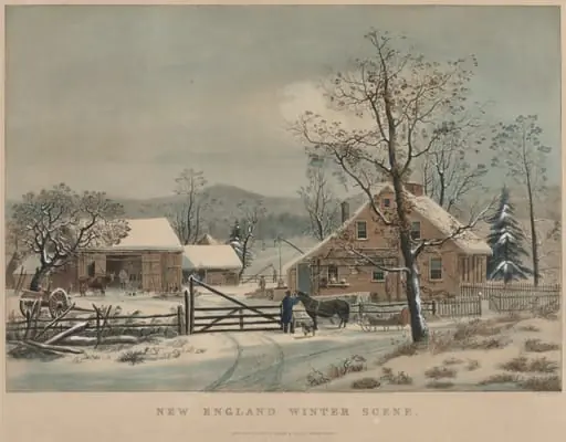 New England Winter Scene, by James Merritt Ives