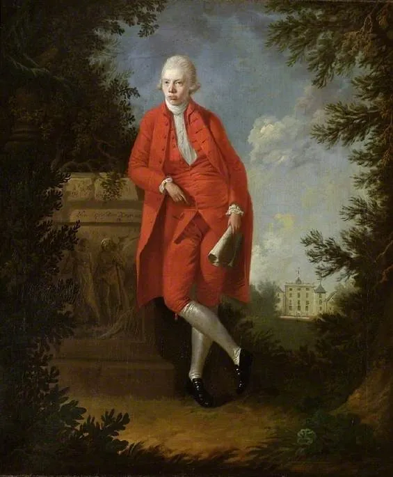 Young man in red, by James Millar, oil, 1769