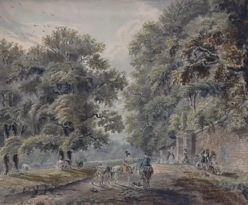 Entrance to Greenwich Park from Blackheath, by James Miller