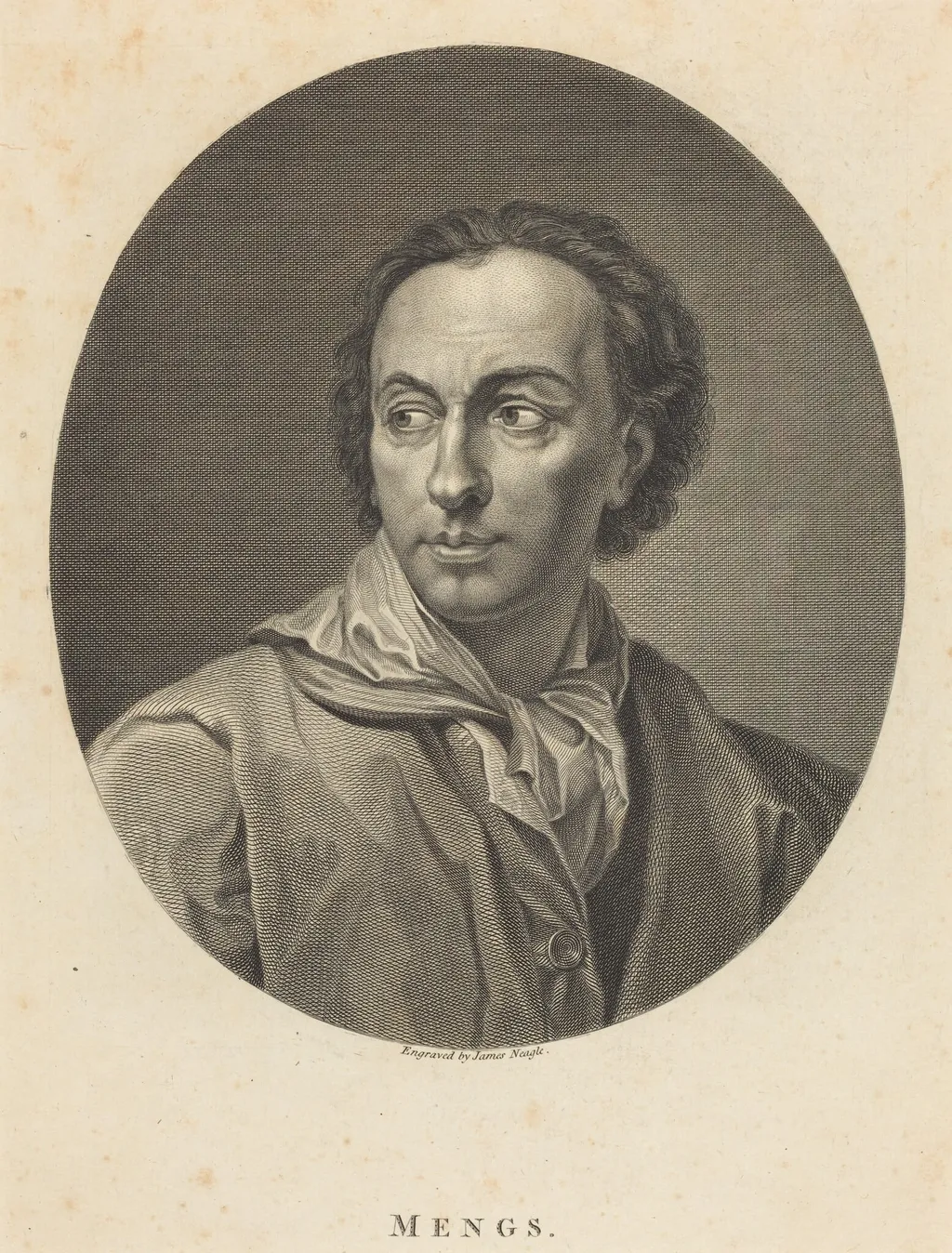 Anton Raphael Mengs, by James Neagle, ink, 1796