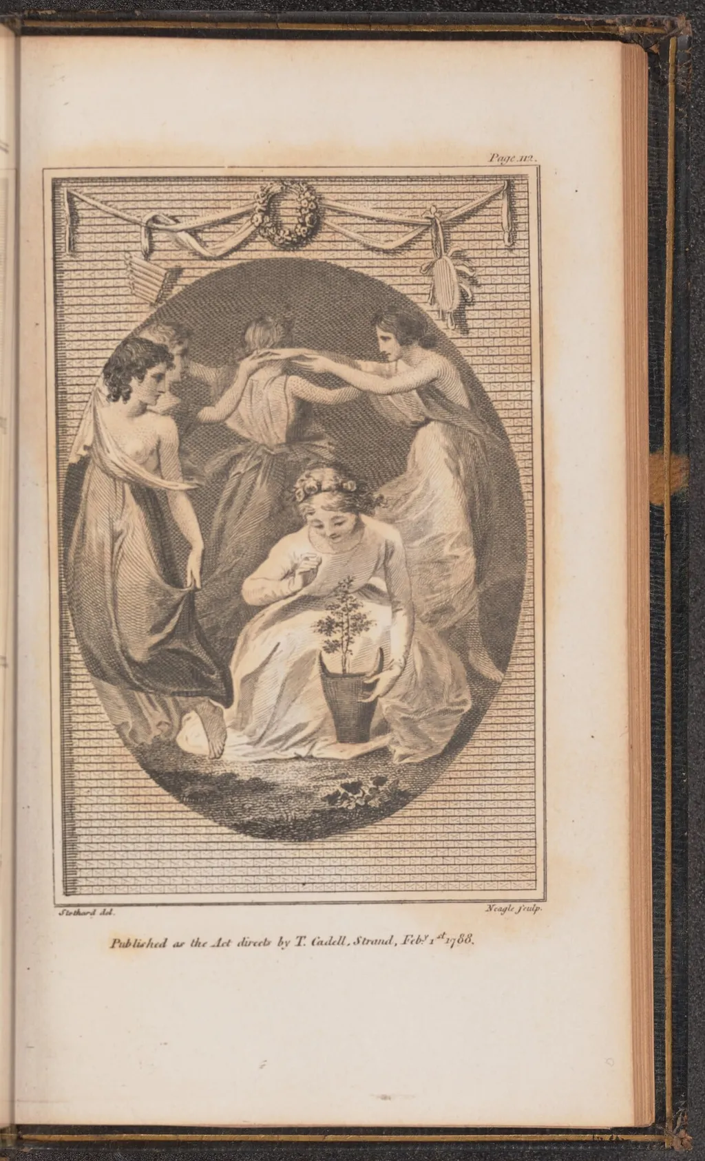 Illustration for Canto V, by James Neagle, ink, 1788
