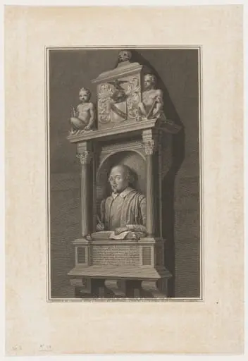 Shakespeare Monument in Church at Stratford-on-Avon, by James Neagle