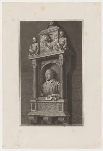 Shakespeare Monument in Church at Stratford-on-Avon, by James Neagle