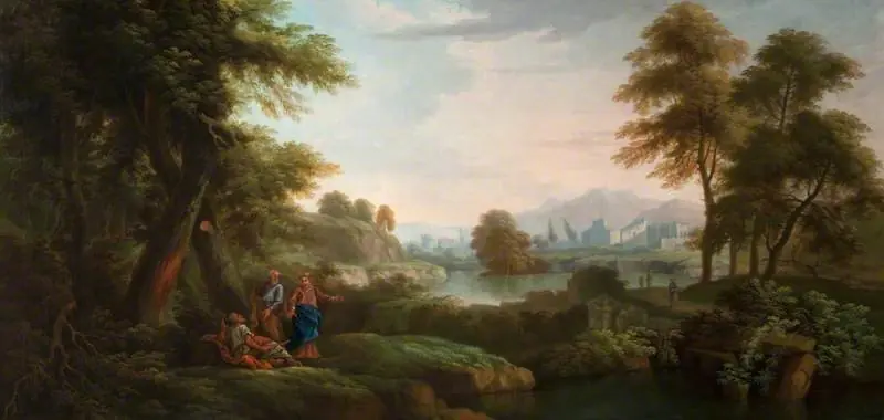 Classical Landscape with Trees and a Lake, by James Norie