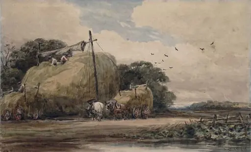 Landscape with Haystack, by James Orrock