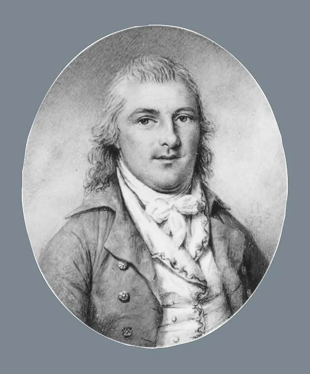 Moses Cox, by James Peale, watercolor, 1796