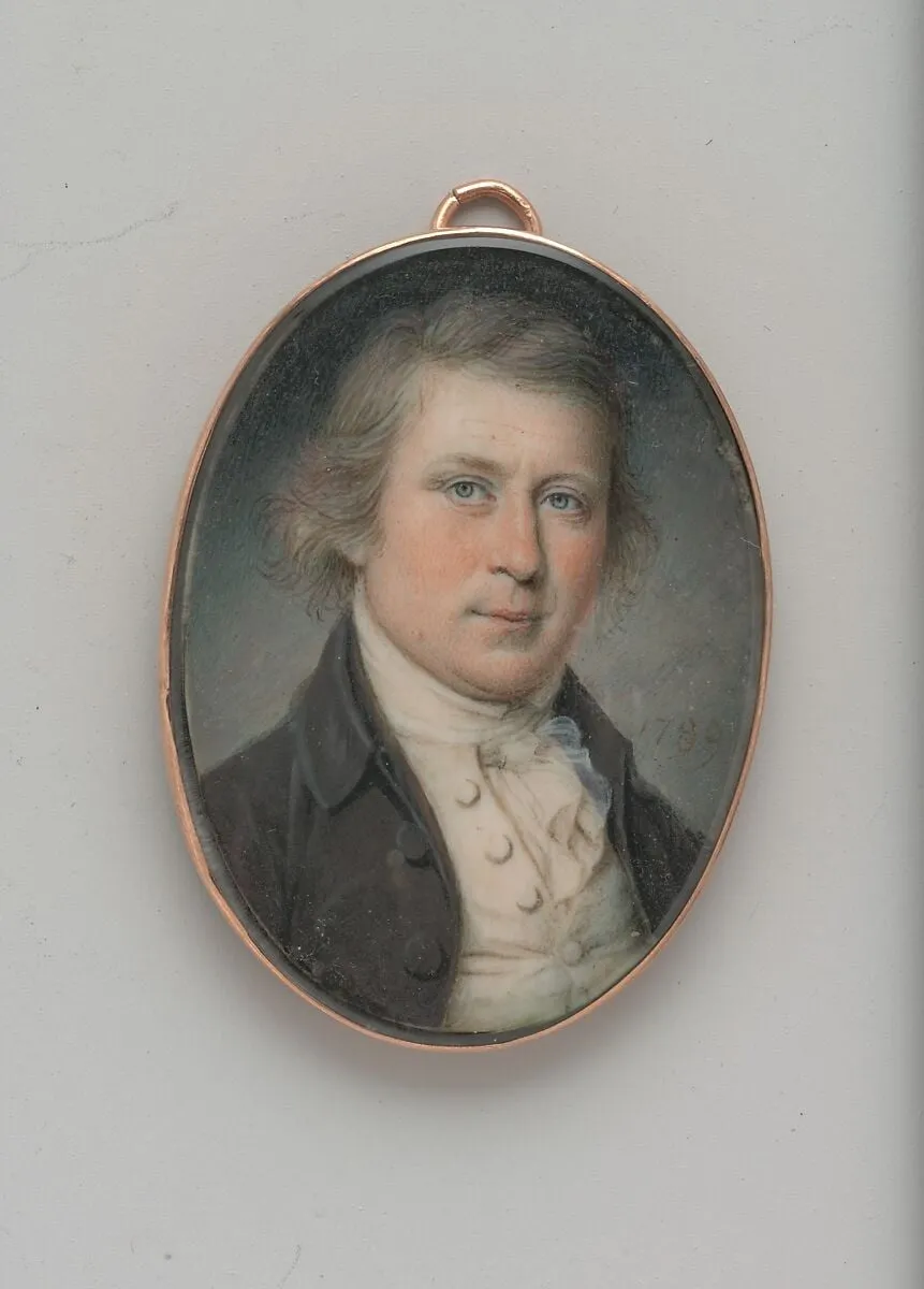 Self-portrait, by James Peale, watercolor, 1789