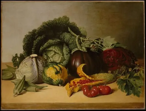 Still Life: Balsam Apple and Vegetables, by James Peale