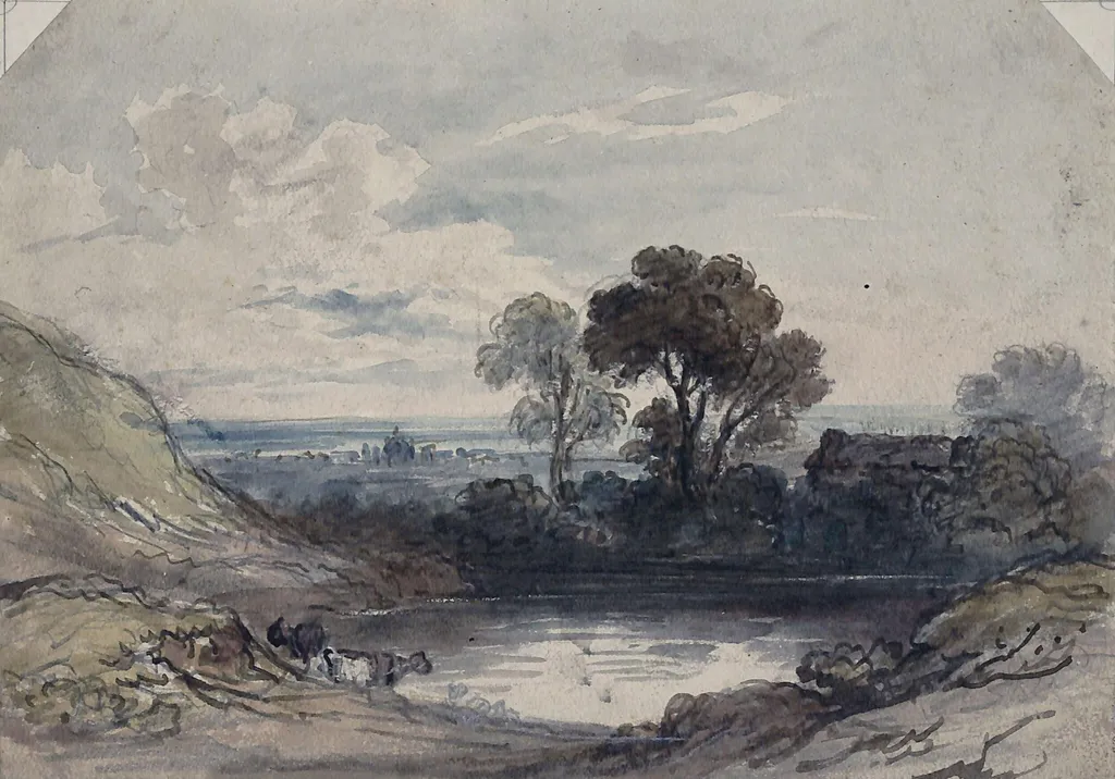 London from Hampstead Heath, by James Robertson, watercolor, 1830