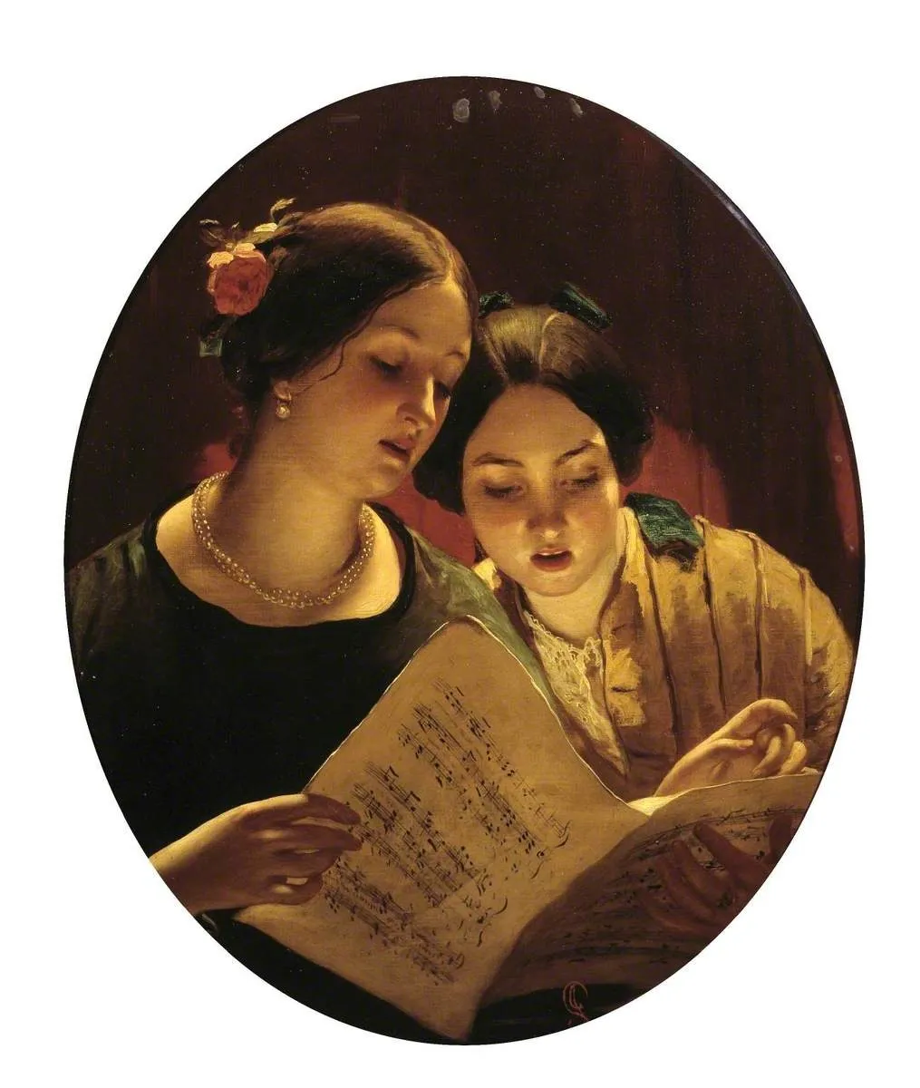 The Duet, by James Sant, oil, 1870