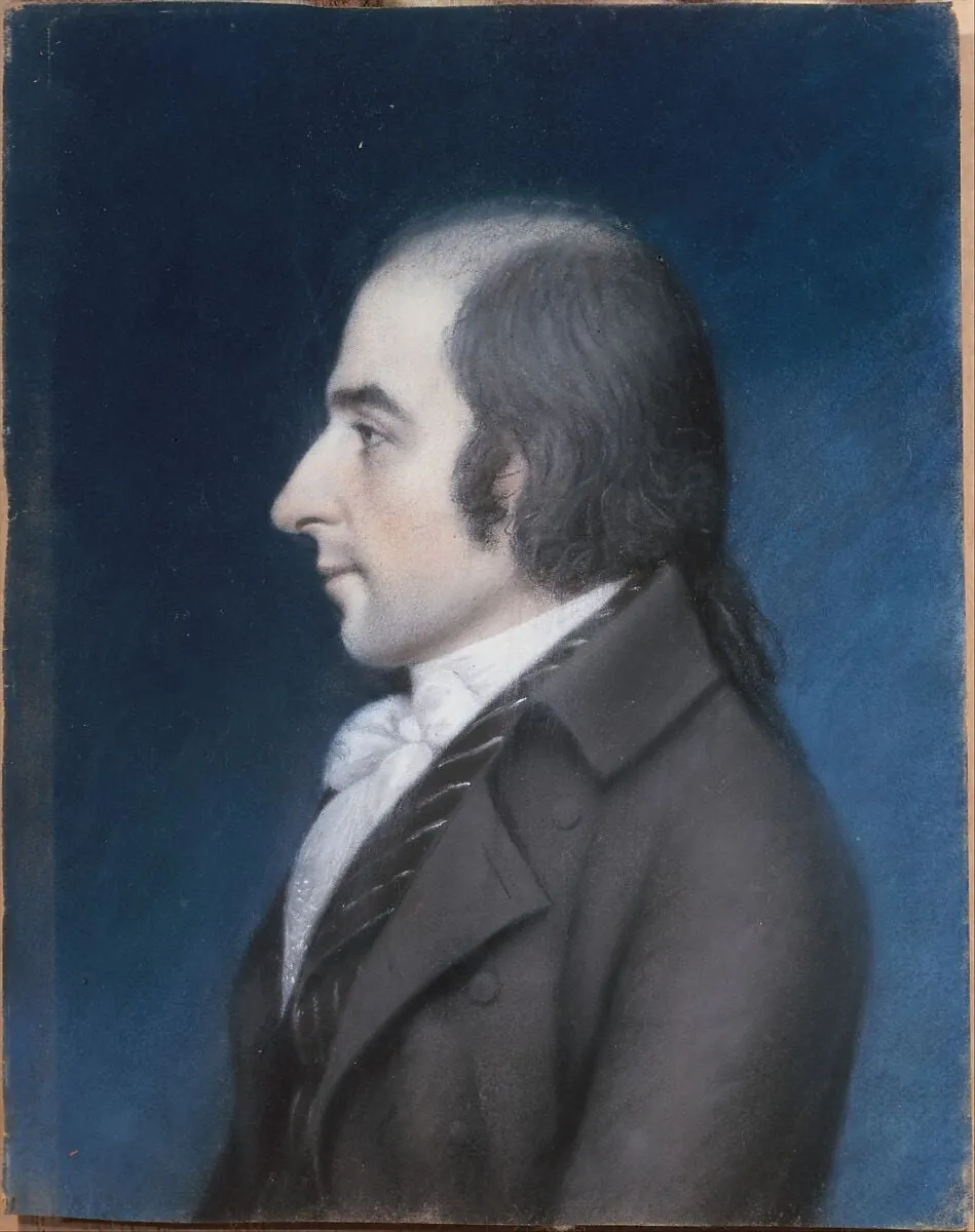 Albert Gallatin, by James Sharples, pastel, 1796