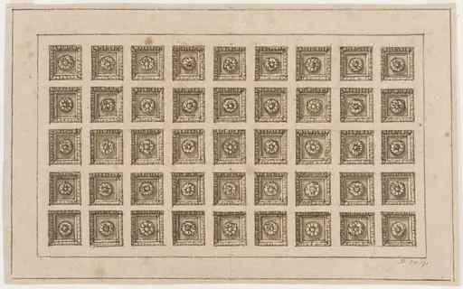Design for a coffered ceiling, by James, Sir Thornhill