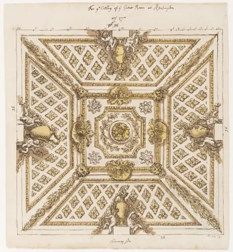 Design for the cupola room at Kensington Palace, by James, Sir Thornhill
