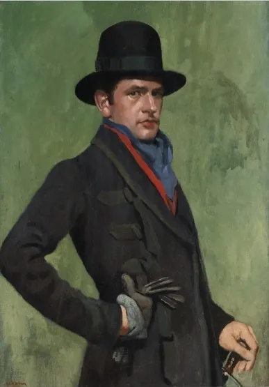 Self-Portrait, by James Sleator, oil, 1915