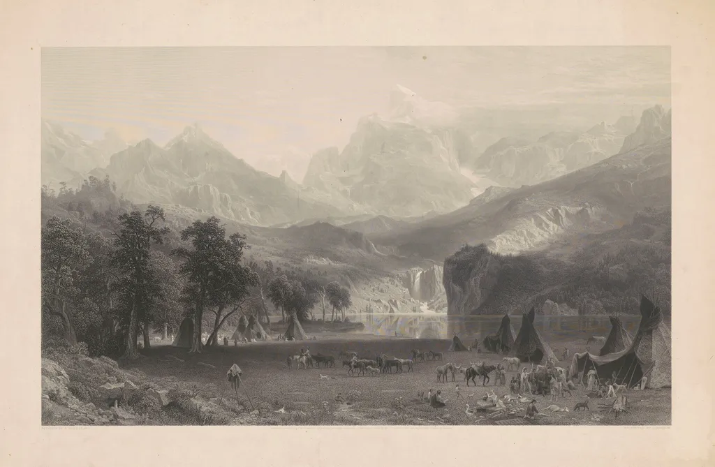 The Rocky Mountains, by James Smillie, ink, 1866